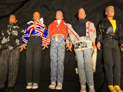 New Kids On The Block Concert & Hangin Loose Fashion Figures Lot Hasbro 1990