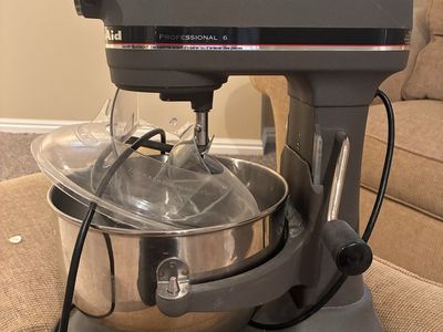KitchenAid Professional 6 Stand Mixer - Matte Gray with Bowl and Attachments