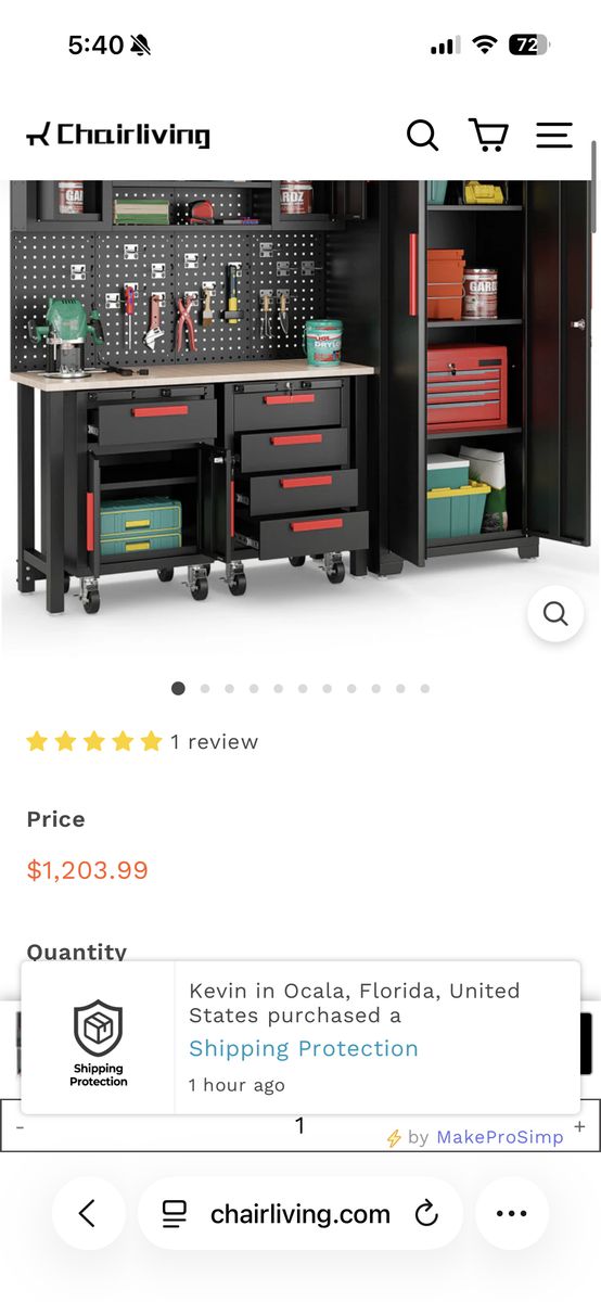 Heavy Duty Garage Workbench Storage System