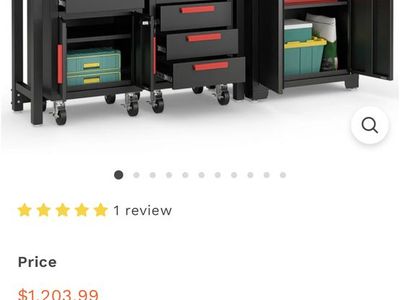 Heavy Duty Garage Workbench Storage System
