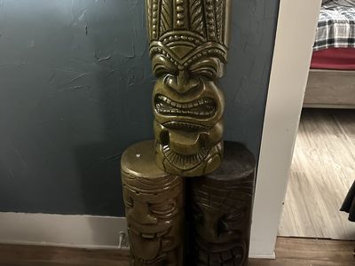 Ceramic tikis set of five
