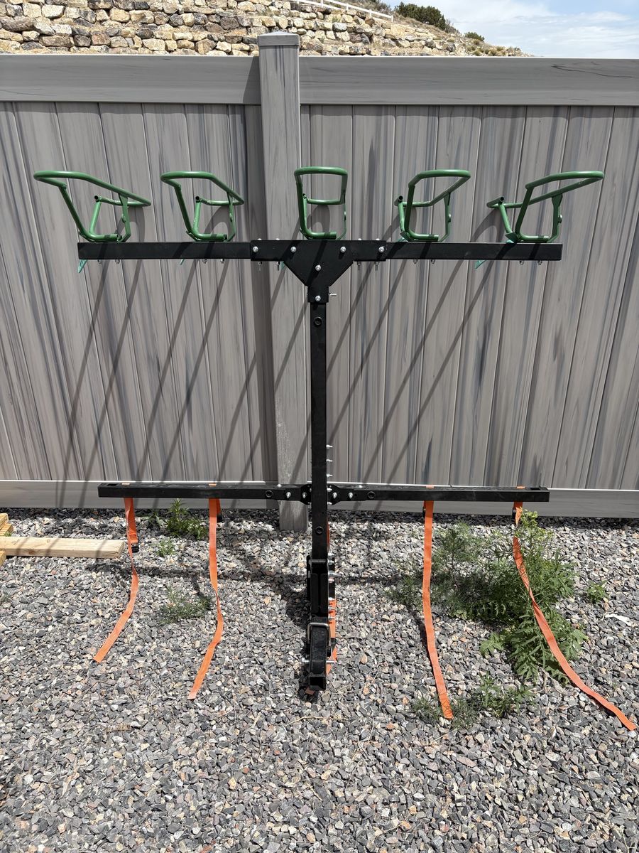 JB Racks Heavy-Duty 5-Bike Hitch Mounted Vertical Rack