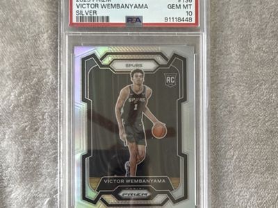 2023 Prizm Victor Wembanyama Silver PSA 10 Gem Mint Rookie Card #136 Spurs Basketball