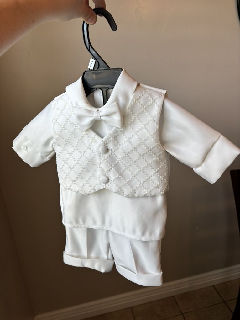 Baby Boy Blessing/Christening White Suit