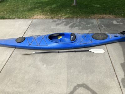 Blue Perception Kayak with Paddle