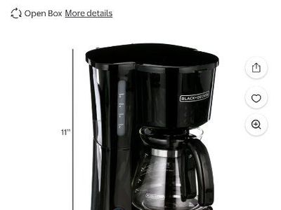 BLACK+DECKER 5-Cup Switch Coffee Maker - Compact Black Drip Coffee Machine