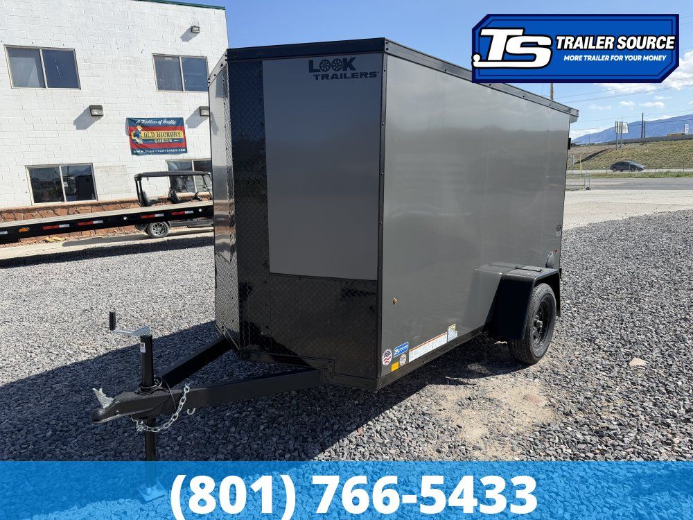 5x10 Look ST DLX Enclosed Cargo Trailer - 5'6" Interior - 3.5K GVWR - .080 PolyCor, Black Out Package, Rear Spoiler w/ Load