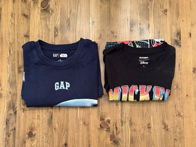 Like New Old Navy Disney Mickey & Gap Star Wars T-Shirt Bundle - Men's Black & Navy, Size Medium