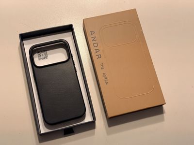 ANDAR The Aspen iPhone 17 Pro Case - “Navy” Leather, MagSafe Compatible