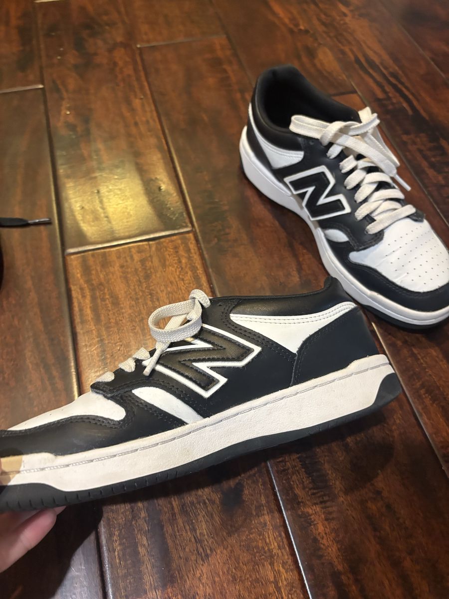 New Balance 480 Black & White Skate Size 6.5