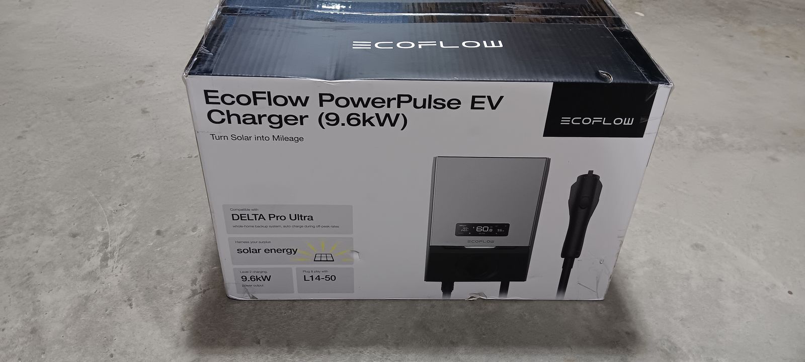 EcoFlow PowerPulse EV Charger (9.6kW) - Level 2, Compatible with DELTA Pro Ultra, L14-50 Plug