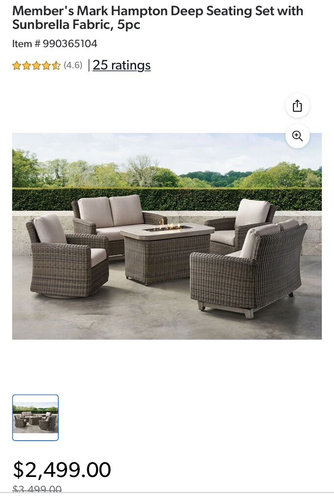 Members Mark Hampton Deep Seating Set