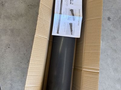 RV Sewer Hose Carrier Adjustable 50"-94" Black, Wheel Chocks, ladder mounted flag holder, 7 pin pigtail splitter