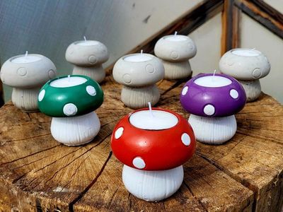 Tealight ┌( ಠ‿ಠ )┘mushroom indoor outdoor :D