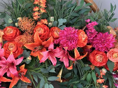 Orange & Pink Floral Arrangements