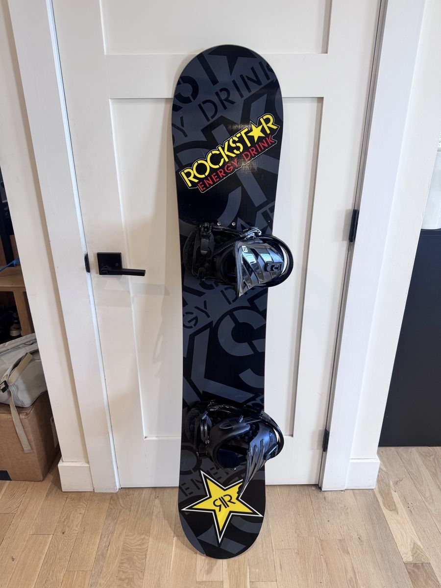 Rockstar Energy Snowboard w/ M Salomon Rhythm Bindings 150 CM
