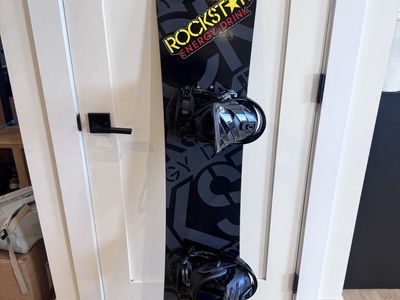 Rockstar Energy Snowboard w/ M Salomon Rhythm Bindings 150 CM