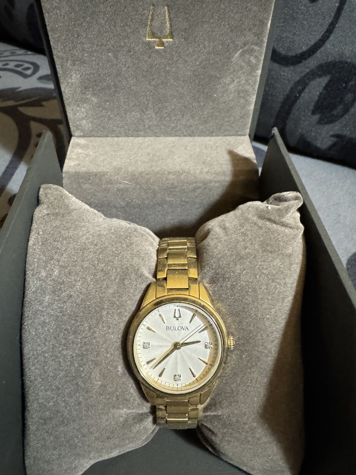 Gold Tone Bulova Watch