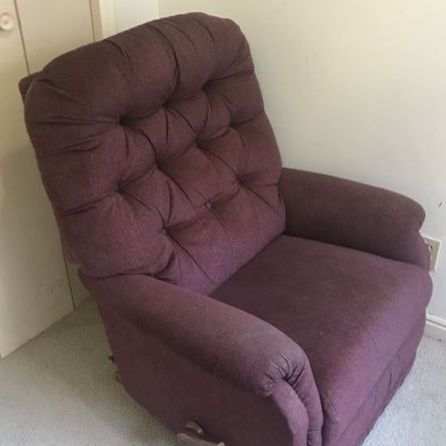 Used Purple Recliner Rocking Chair - Comfortable & Functional