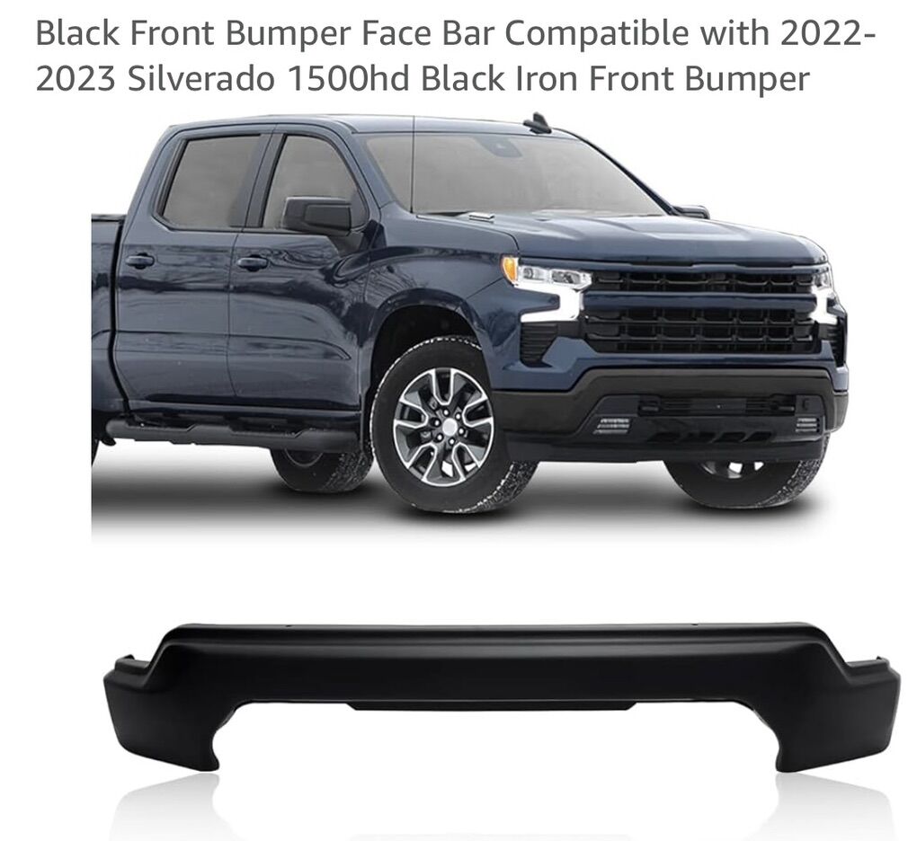 2019-2023 GMC Sierra 1500 Black Bumper