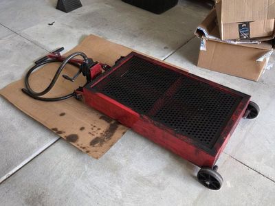 Truck oil drain pan