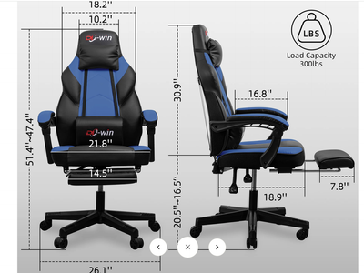 New in Box Gaming Chair for Adults, Gaming Chairs with Footrest,