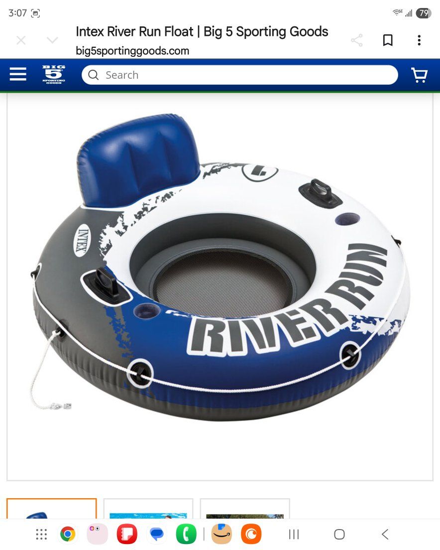Intex River Run Inflatable Tube Float, Blue/White/Gray - Big 5 Sporting Goods