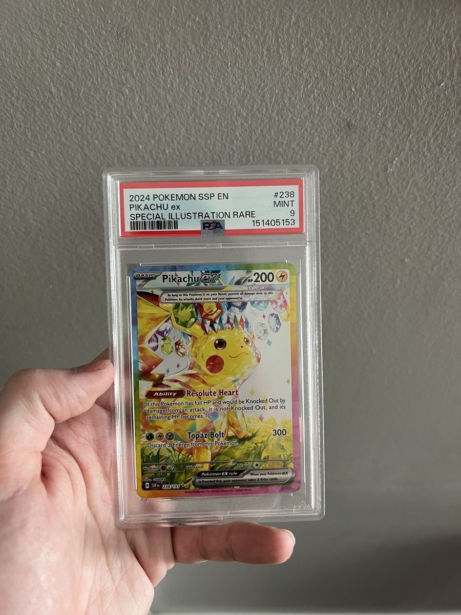 PSA 9 Pikachu EX SIR Surging Sparks