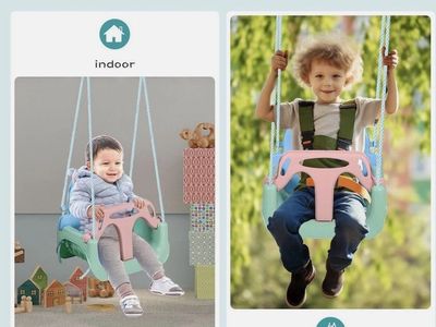 Toddler Swing, 3-in-1 Baby Swing Seat, Anti-Flip Snug & Secure Detachable Kid