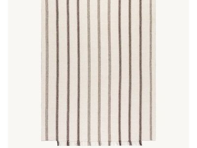 9x12 Toluca Striped Wool Rug – Ivory – Like New
