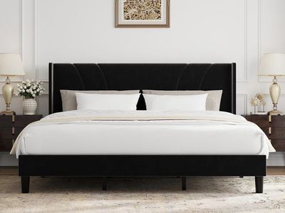 Brand New Modern Black King Bed Frame