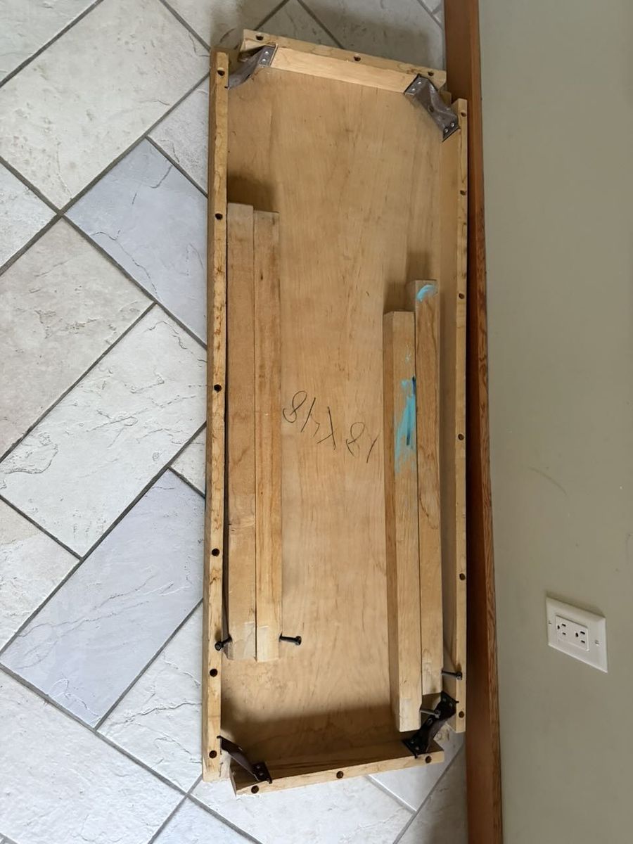 Folding wood Tabletop - 18x48X29.5 tall inches, Portable