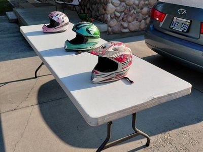 table and ATV helmets for sale