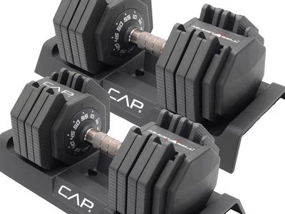 Cap Adjustable Dumbbells Set (10-55 lbs)