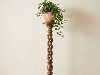 Florentia Italian Twist Open Barley Wood Stand