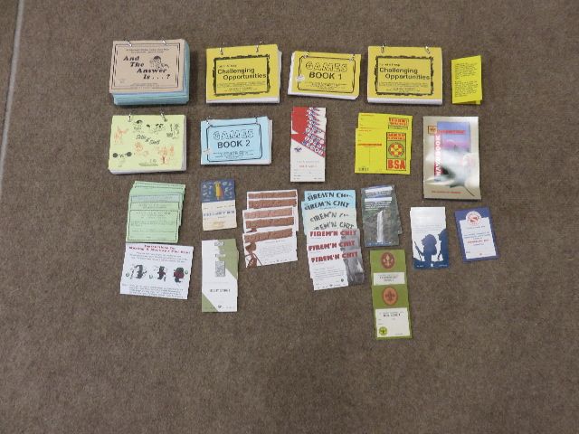 LOT OF CUB AND BOY SCOUT ACTIVITY AND FUN THINGS TO DO BOOKS