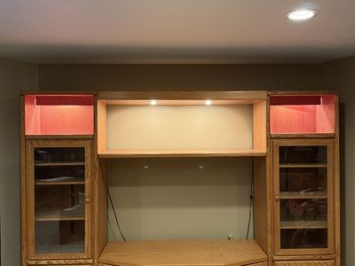 Custom Handcrafted Solid Oak Entertainment Center