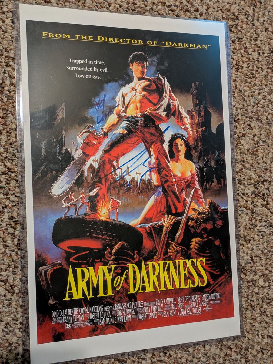 Army of Darkness 11" x 17" poster autographed by Bruce Campbell