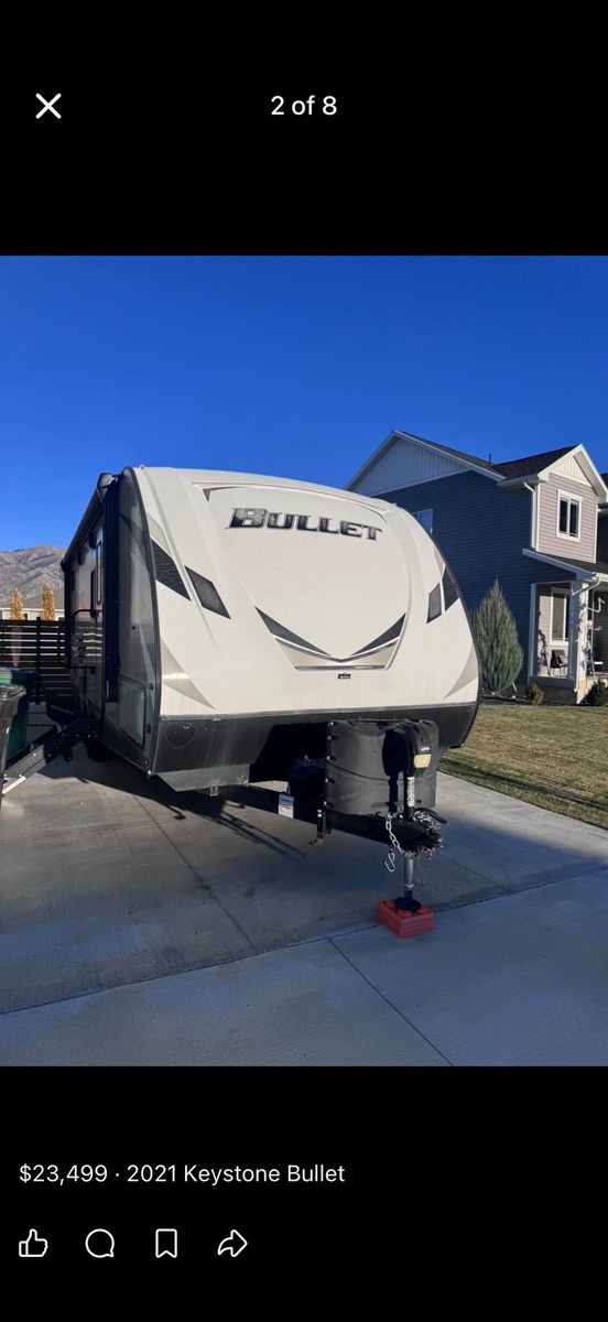 2021 Keystone Bullet 243BHS Travel Trailer - Sleeps 8, Solar Panels, Excellent Condition