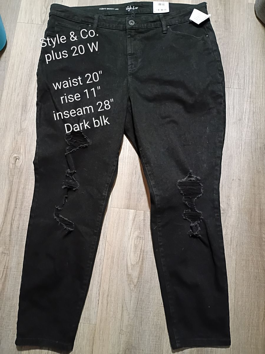 Style and co New black  skinny jeans plus 20w New