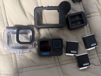 GoPro HERO12 Black Action Camera Bundle with Media Mod, Batteries & Accessories