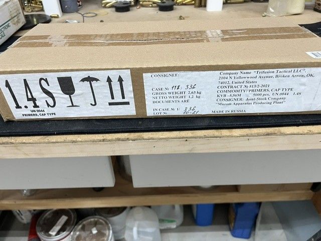 Small Rifle Primers Muron 5,000 sealed case