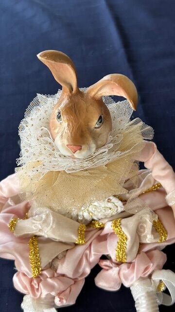 FUN Katherine’s Collection Wayne Kleski JESTER RABBIT Satin lace Porcelain head