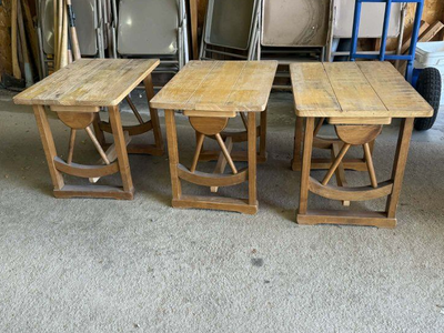 Wagon Wheel Side Tables