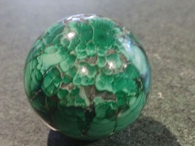 Malachite crystal sphere