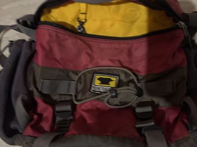 Mountainsmith Vintage Lumbar Hiking Pack Backpack Red Brown