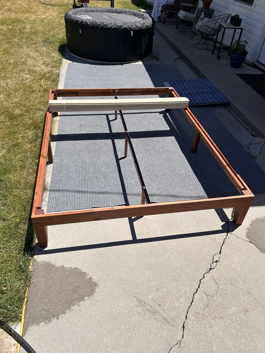 Wooden Bed Frame - Queen Size with Slats