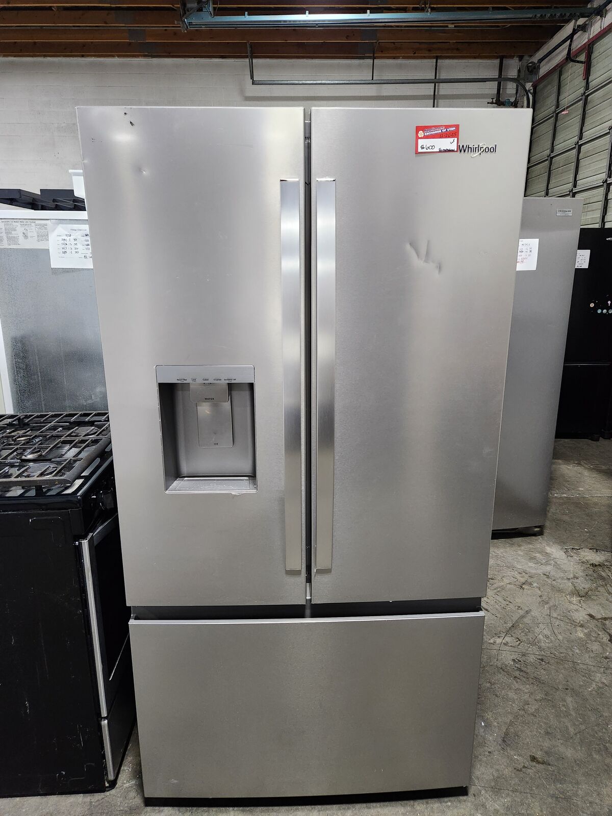 BEAUTIFUL WHIRLPOOL STAINLESS STEEL FRENCHDOOR FRIDGE! W-WARRANTY