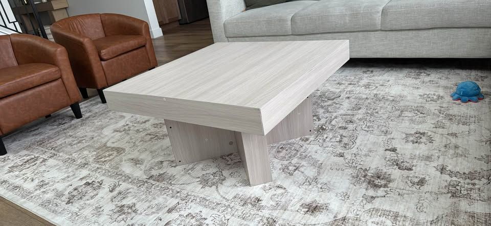 Modern light wood coffee table