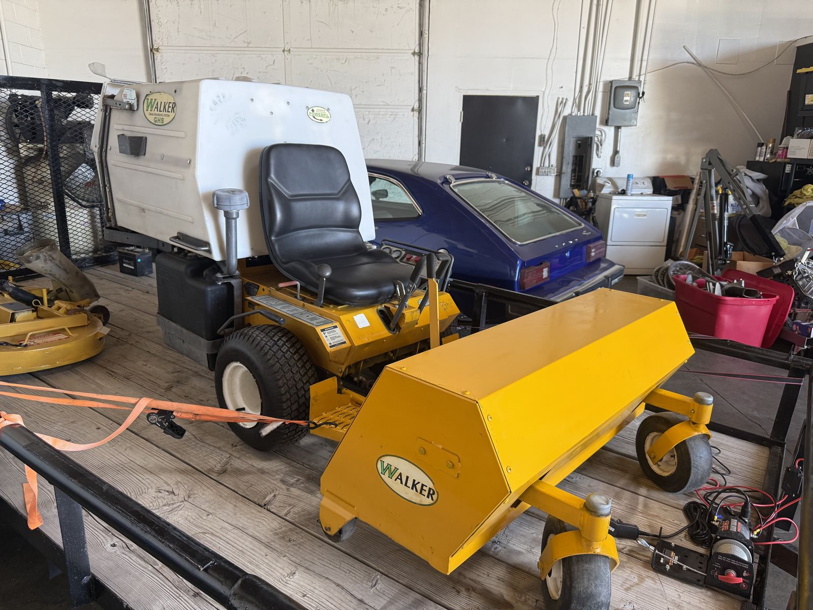 48” Walker mower with Aerator attachment